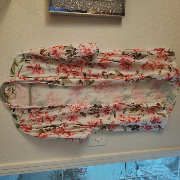 Floral Kimono Cardigan "Show Me Your MUMU" FLORAL MULTICOLORED PLUS SIZE - Picture 10 of 10